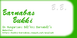 barnabas bukki business card